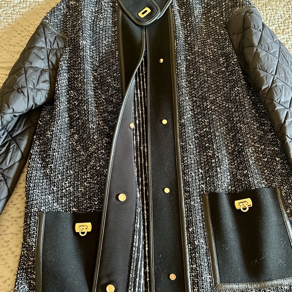 Salvatore Ferragamo Black and Gray Jacket/ coat, size M - Picture 7 of 8